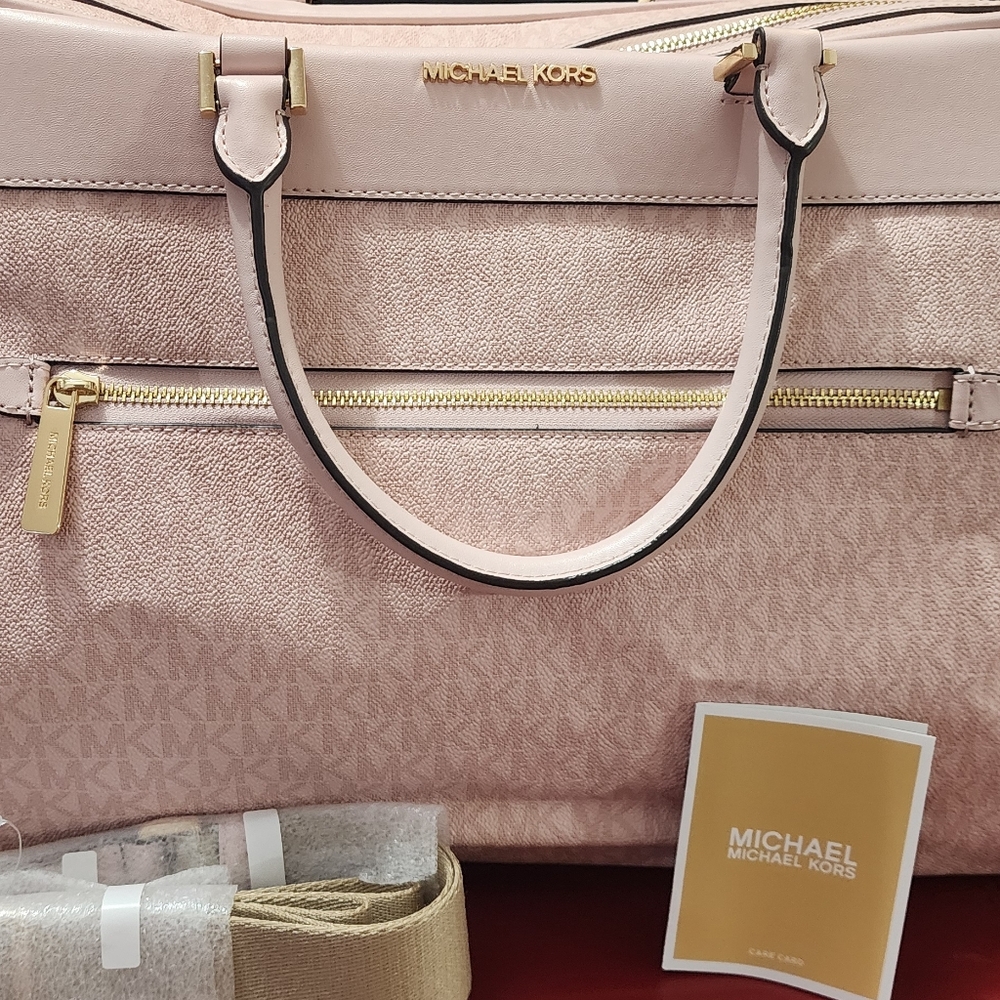 Michael Kors Large Logo Weekender Bag, Dark Powder Blush